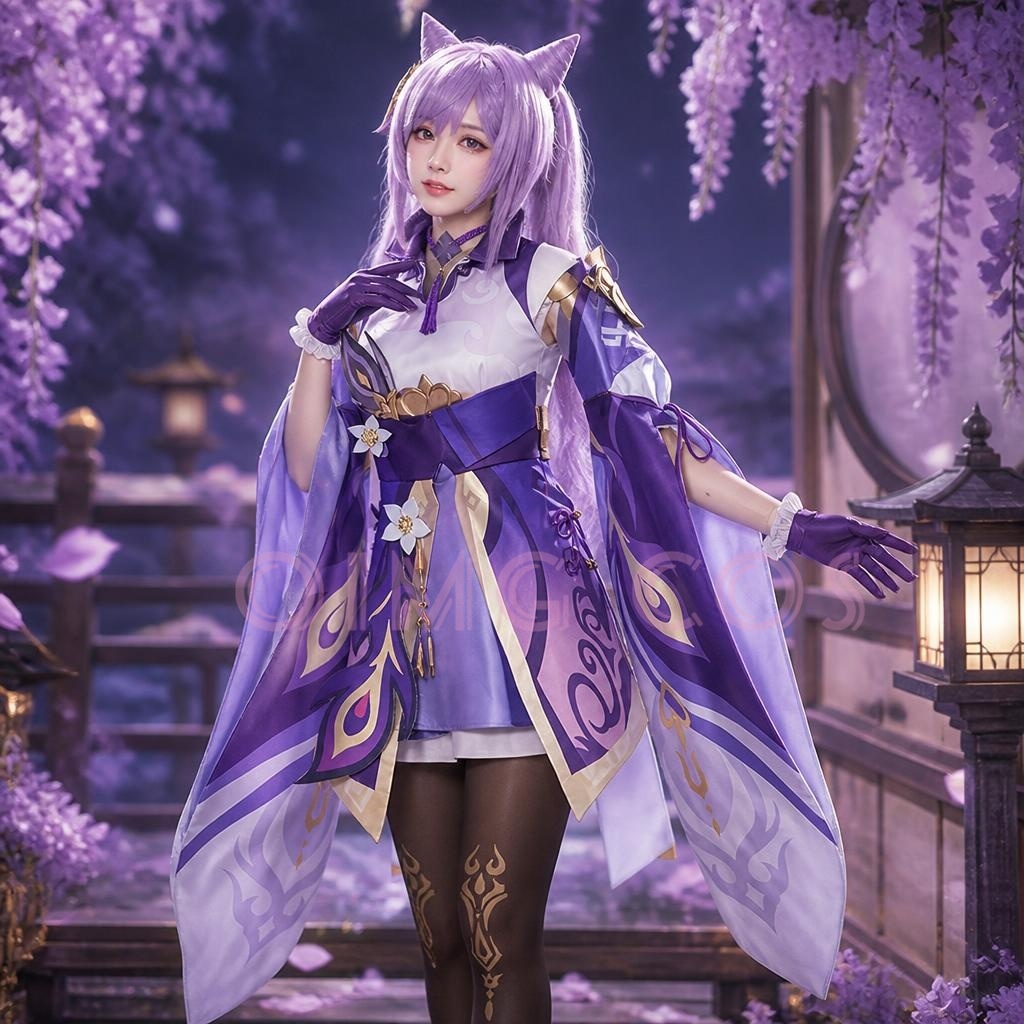 Anime Cosplay Jumpsuit - Costume de cosplay Genshin Impact Keqing,