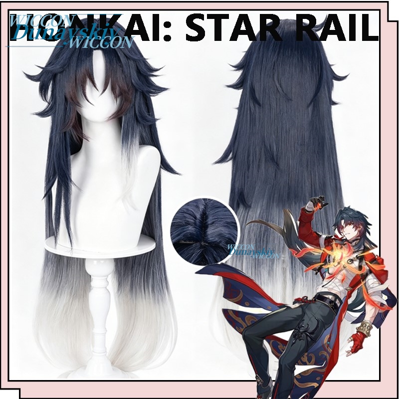 Anime Cosplay Blue Hair - Perruque de cosplay Honkai Star Rail