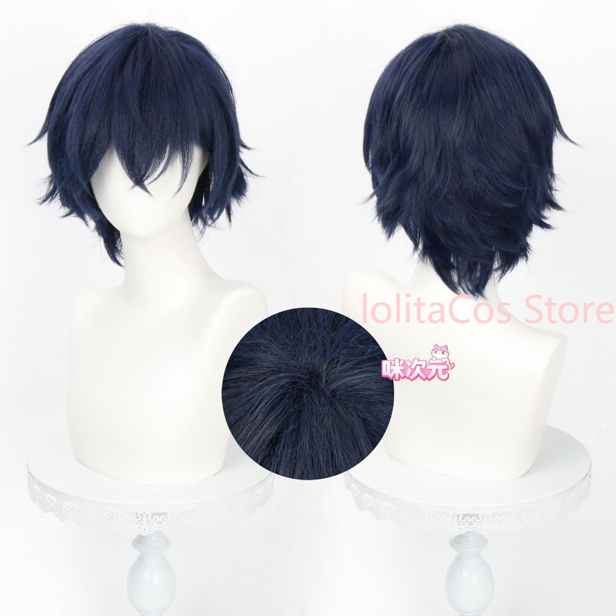 Perruque de cosplay Genshin Im - Anime Cosplay Blue Hair avis et prix